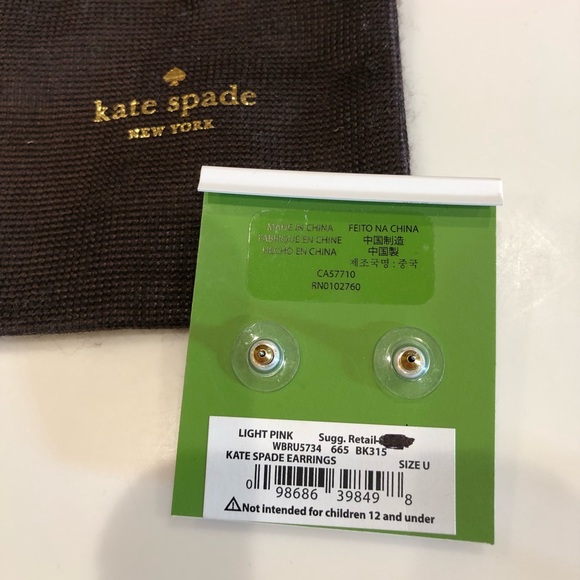 Kate Spade Pink Studs - Picture 2 of 3